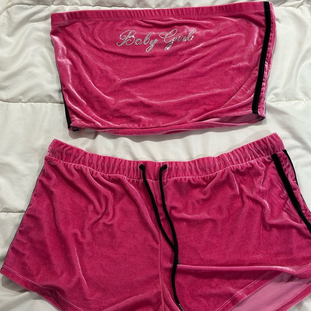 Plus Size Tub Top & Shorts Set